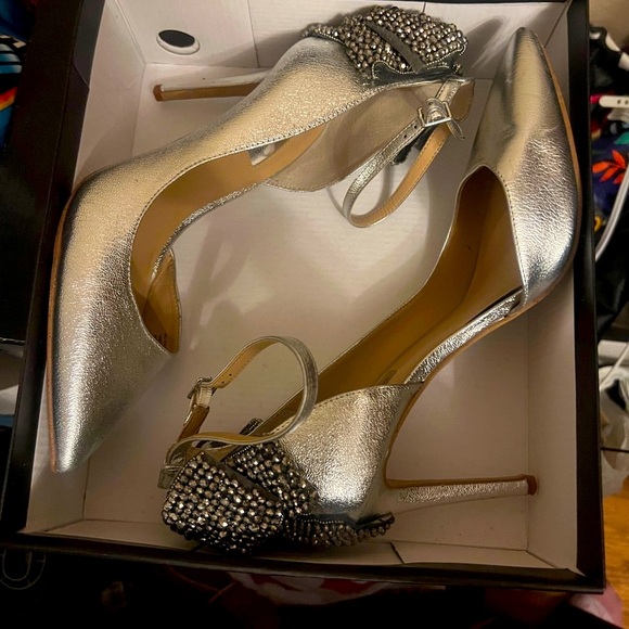 INC International Concepts Elegant Silver Women's Heels - Picture 5 of 8